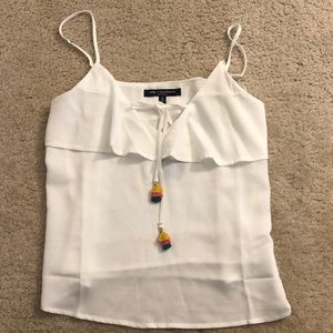 Sheer white tank top